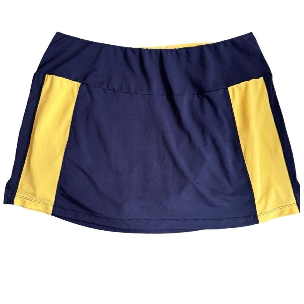 Tail Women’s Navy Regatta Tanisha Skirt Navy Blue/Lemon Fizz Pickleball Golf L